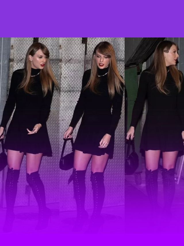 Taylor Swift Flaunts Black Dress in LA Before Golden Globes 2024