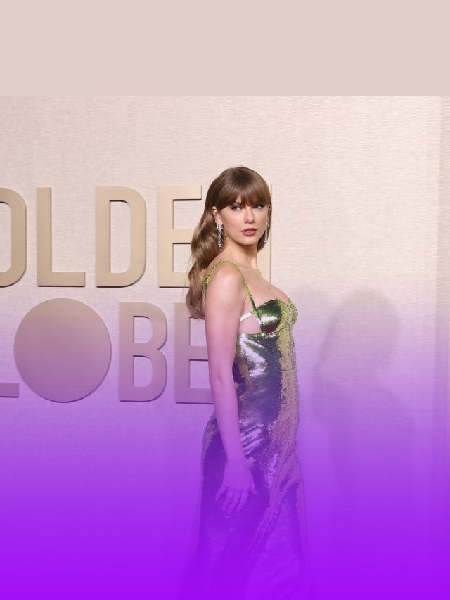 Taylor Swift's Snake Green Dress at 2024 Globes, Skips Chiefs