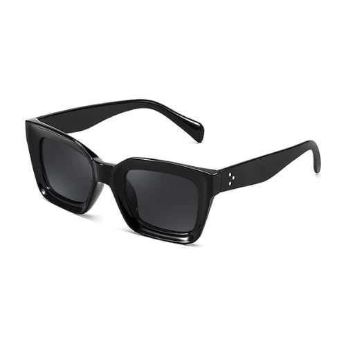 Unisex Retro Punk Sunglasses - Black