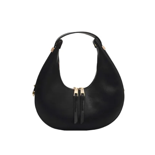 Carey Crescent Hobo Bag - Black