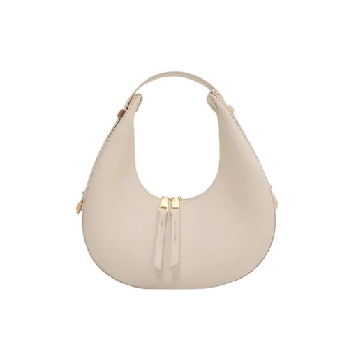 Carey Crescent Hobo Bag - White