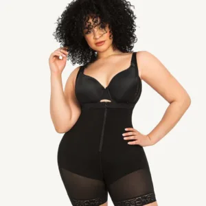 Firm Tummy Compression Bodysuit Shaper With Butt Lifter