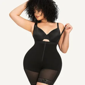 Firm Tummy Compression Bodysuit Shaper With Butt Lifter