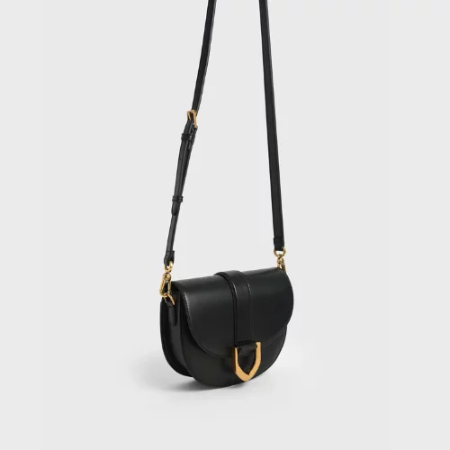 Gabine Saddle Bag - Black