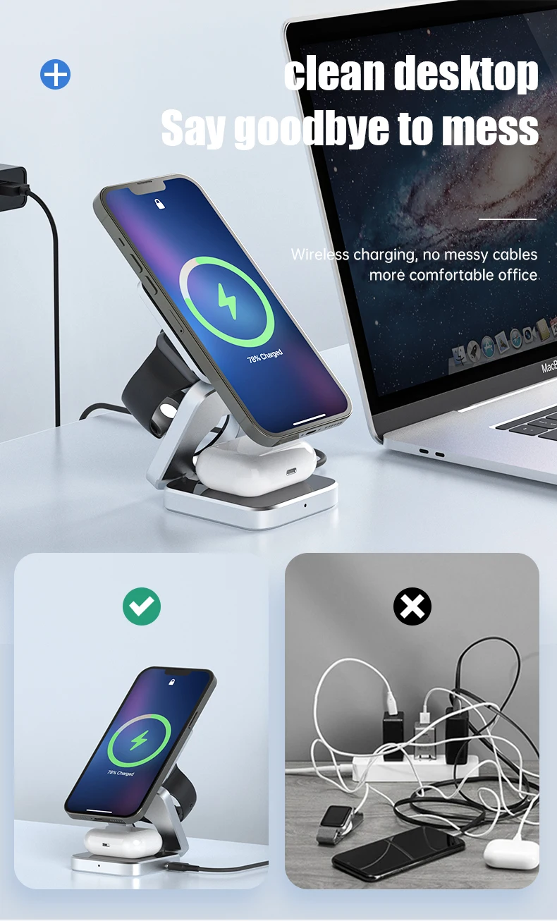 PowerHub Pro 3-in-1 Magnetic Charging Master