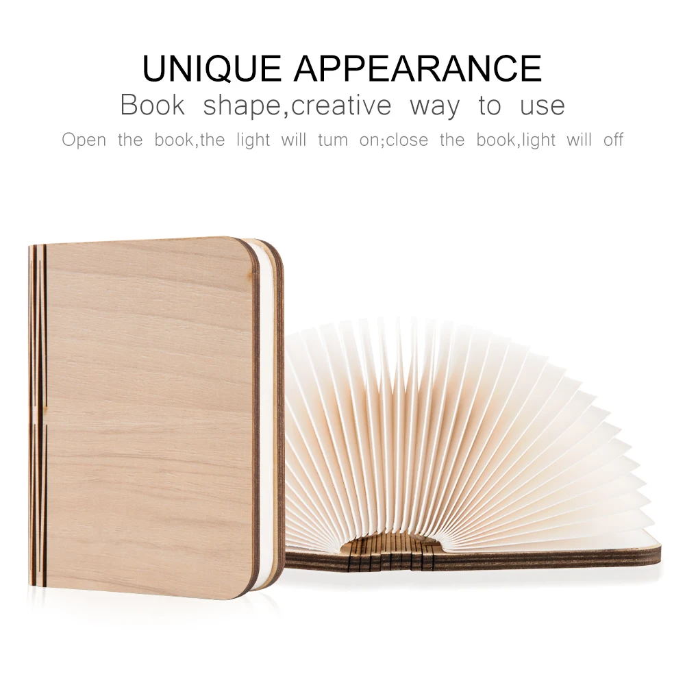 Wooden Book Lamp