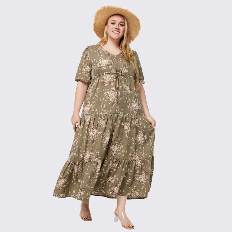 Chloe Plus Size Floral Maxi Dress