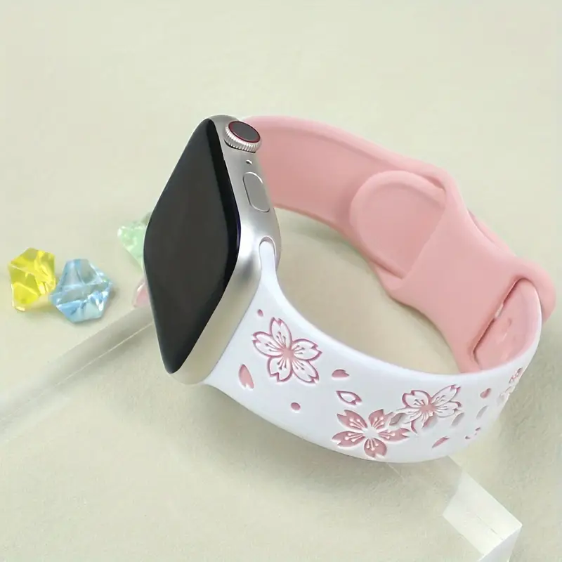 Floral Engraved Apple Watch Band