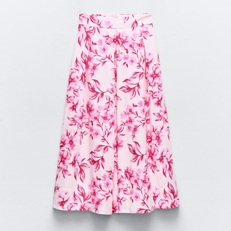 Floral Print Midi Skirts