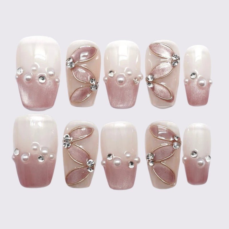 Ribbon Cat Eye Press-On Nails