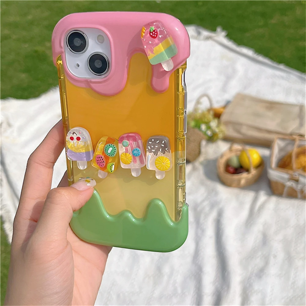 3D Ice Cream Design Case For iPhone