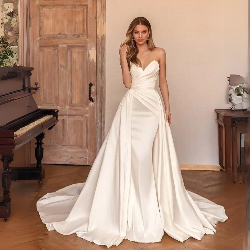 Eva Sweetheart A-Line Wedding Gown - White