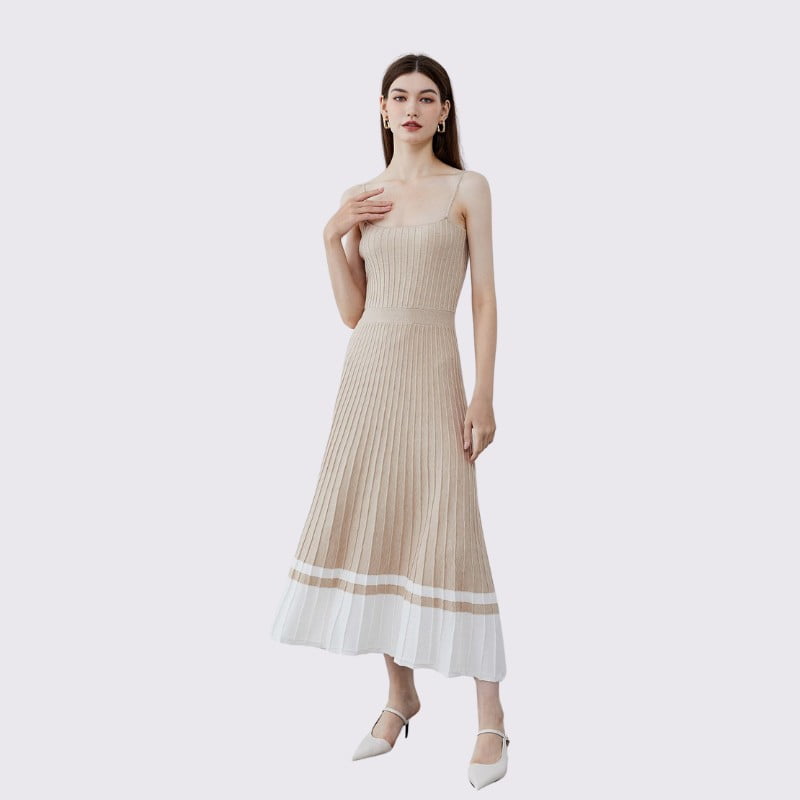 Radiant Embrace Maxi Dress - Beige