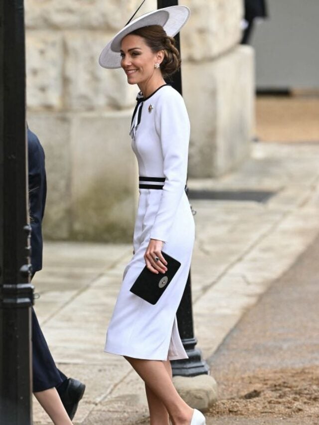 Princess Kate in White for King Charles' Birthday Celebration