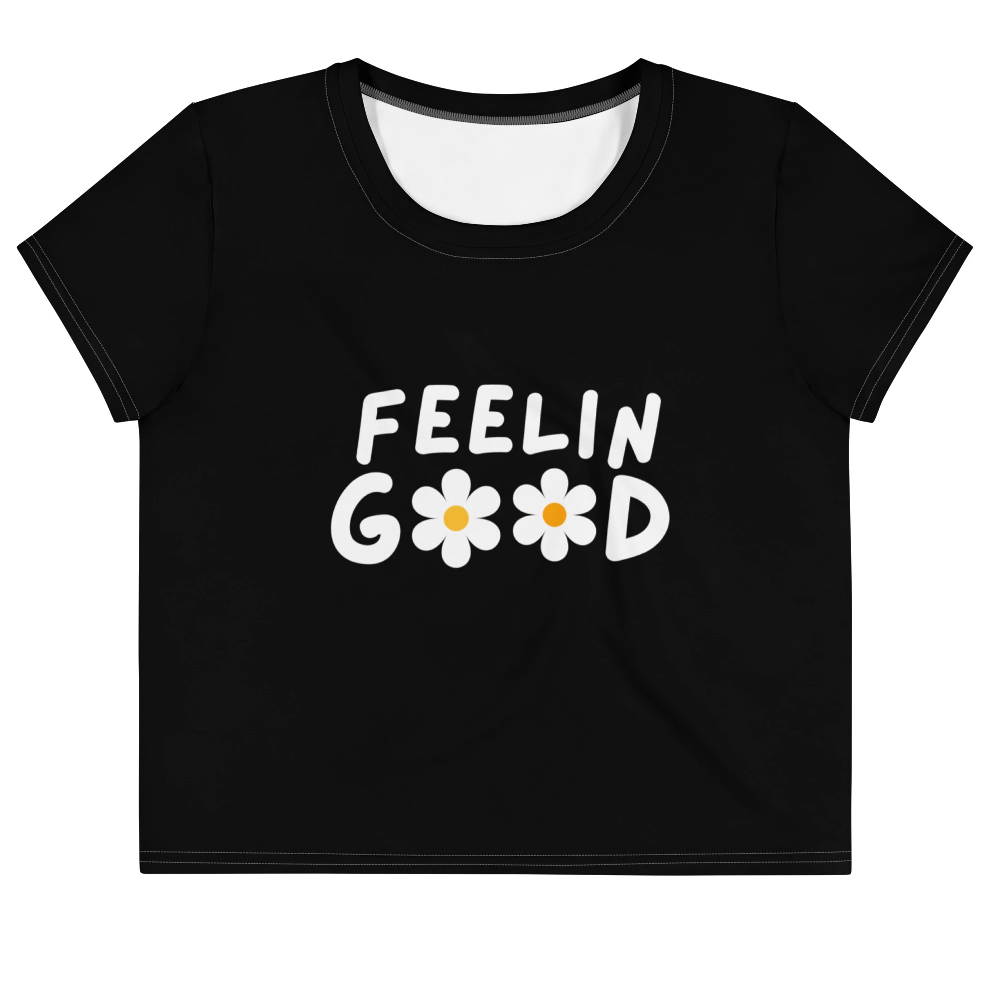 Feelin' Good Print Crop Tee