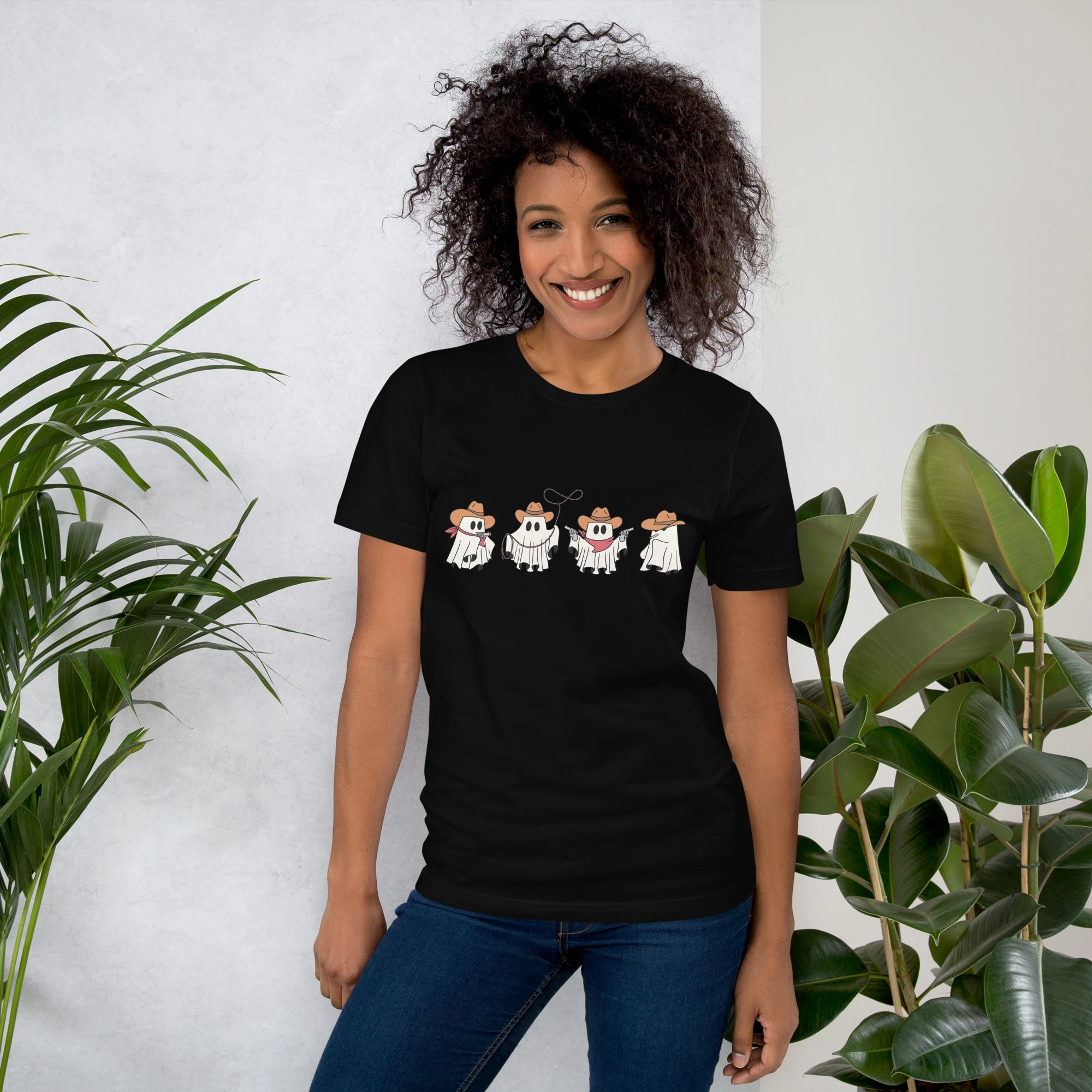 Cowboy Halloween Ghosts Unisex T-shirt