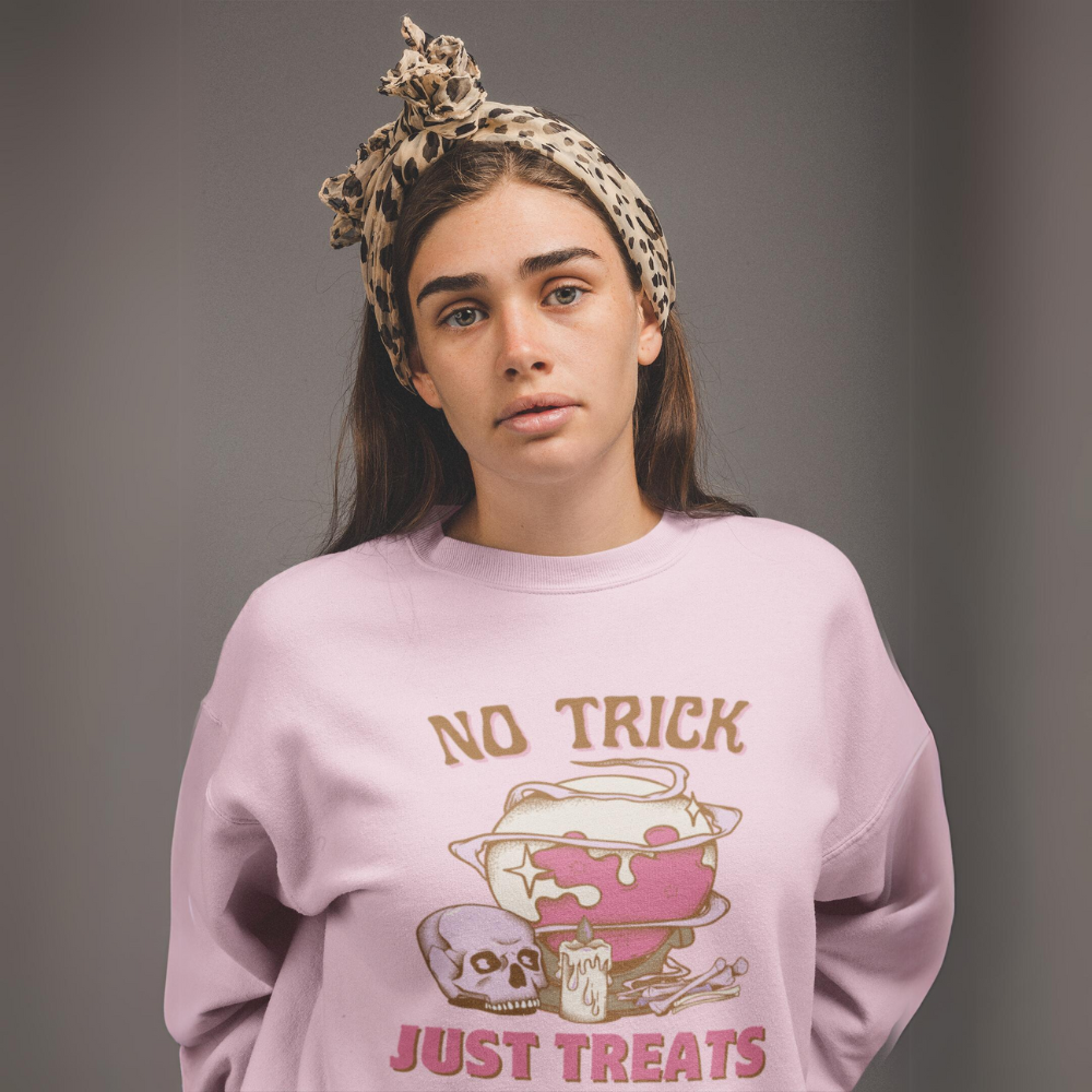 No Trick, Just Treats Halloween Crewneck Sweatshirt