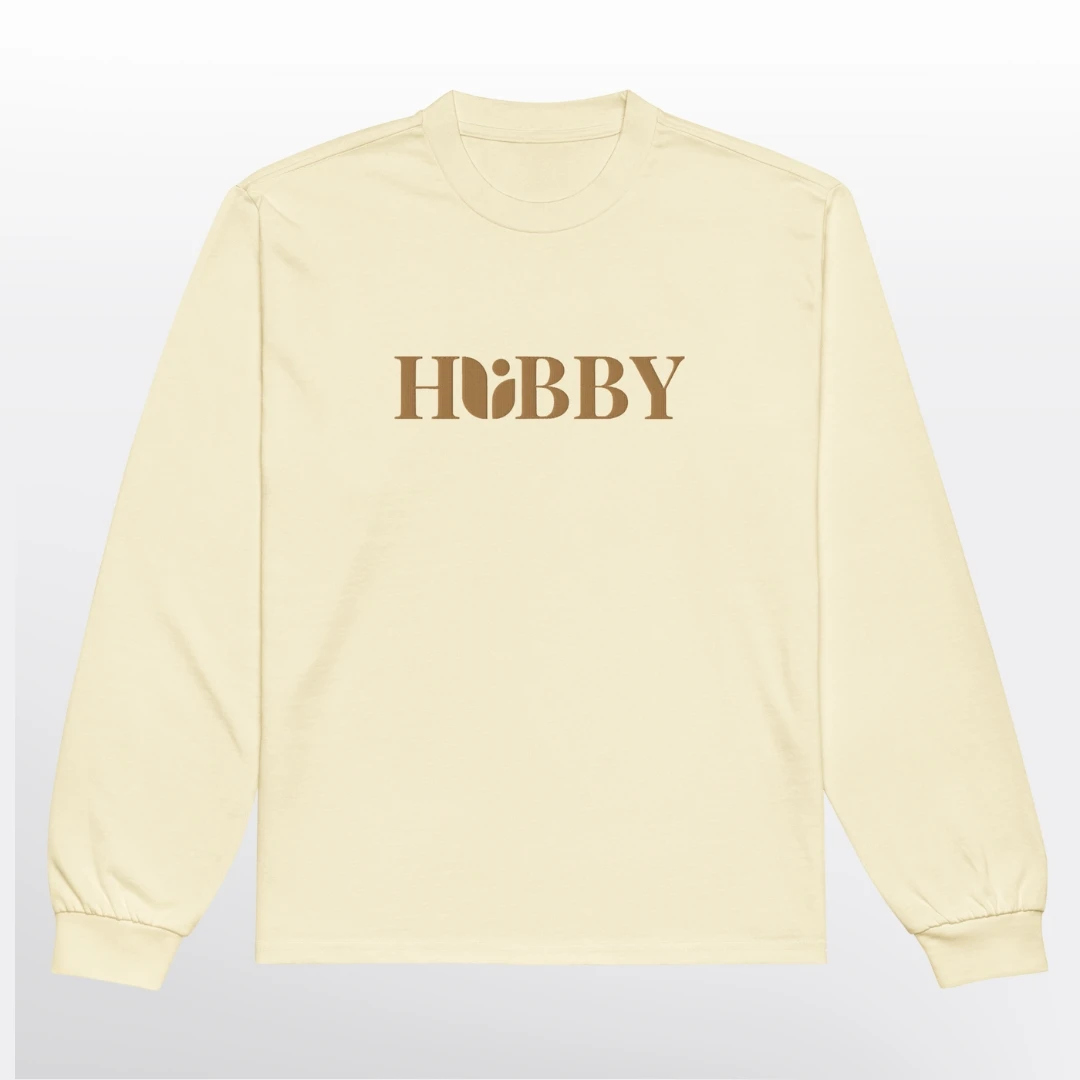 Hubby Embroidered Sweatshirt – Butter – 3XL, Butter