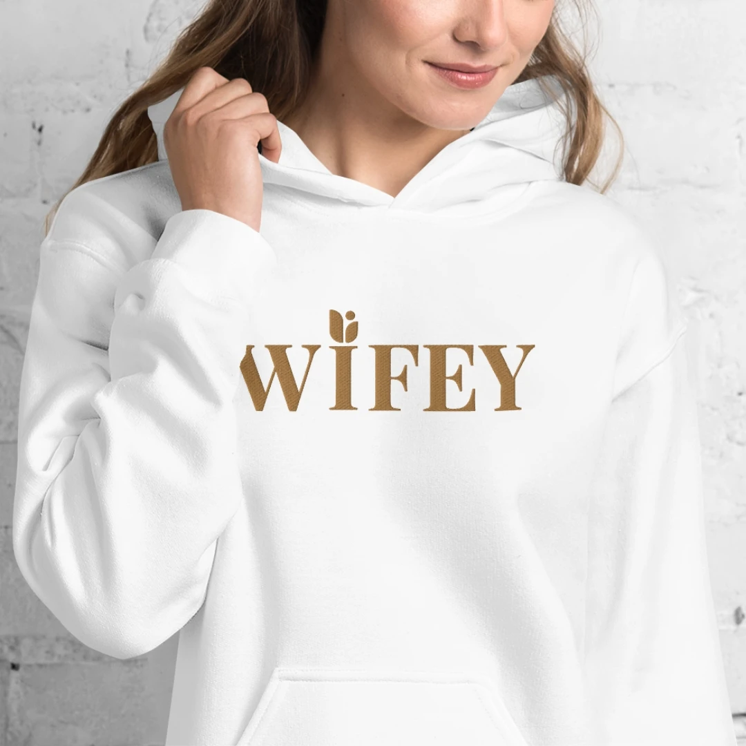 Wifey Embroidered Hoodie